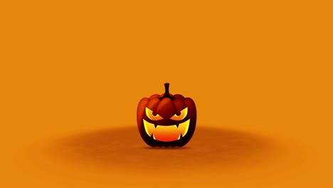 Halloween-pumpkin-head-jack-lantern,-Loop