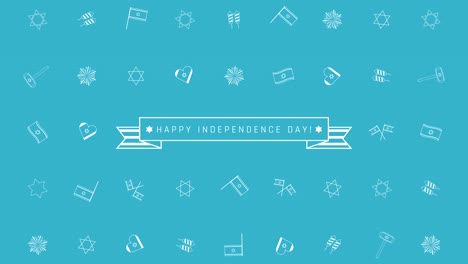 Ferienwohnung-Israel-Independence-Day-design-Animation-Hintergrund-mit-traditionellen-Gliederung-Symbol-Symbole-und-englischer-text