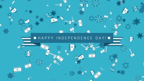 Israel-Independence-Day-holiday-flat-design-animation-background-with-traditional-symbols-and-english-text