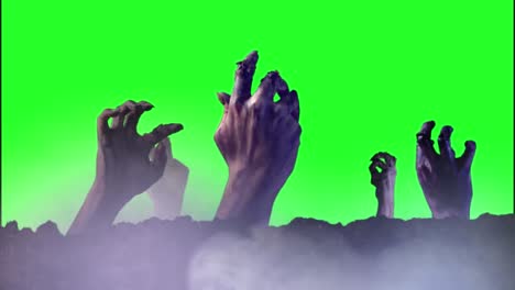 zombie-hand-on-a-green-background-on-Halloween