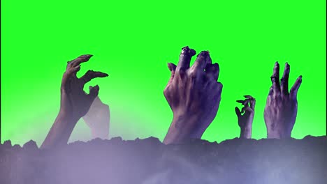 zombie-hand-on-a-green-background-on-Halloween