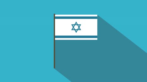 Israel-flag-flat-design-animation-icon