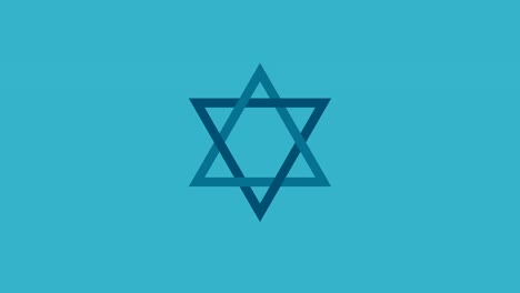 Star-of-david-flat-design-animation-icon