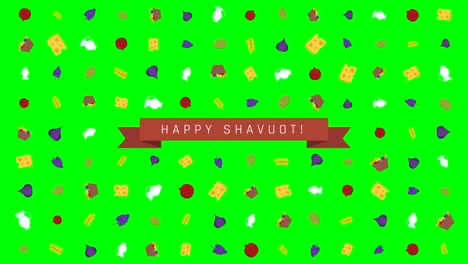 Fondo-de-animación-Shavuot-fiesta-diseño-plano-con-símbolos-tradicionales-y-texto-en-inglés