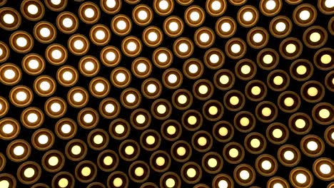 Lights-flashing-wall-round-bulbs-pattern-rotation-stage-wood-background-vj-loop