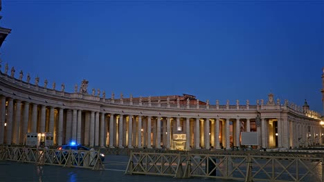 Piazza-San-Pietro.-Vatikan,-Rom,-Italien---Zeitraffer