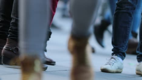 Legs-of-Crowd-People-Walking-on-the-Street.-Close-up-of-Crowd-feet-in-4K-60fps