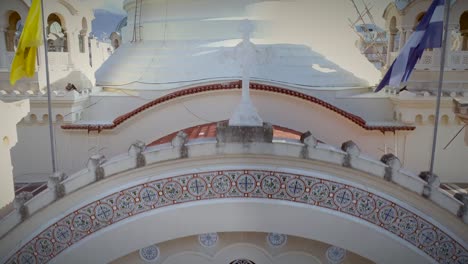 Aerial-view-of-St-Andrew's-Cathedral-in-Patras,-Greece.