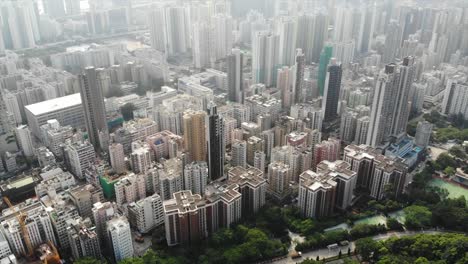 hong-kong-city-urban-sprawl,-kowloon-tong