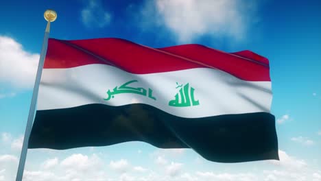 4k-Highly-Detailed-Flag-Of-Iraq-Loopable