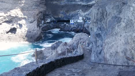 Pirate-cave-Poris-de-Candelaria,-a-hidden-tourist-attraction-near-Tijarafe