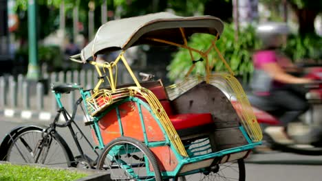 transportation-with-cyclo-in-indonesia