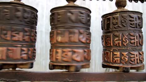 Prayer-wheel-in-Swayambhunath-Nepal