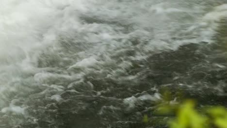 Close-up-Waterfall-Splashing-into-Pool-in-Blue-Ridge-Mountains,-NC