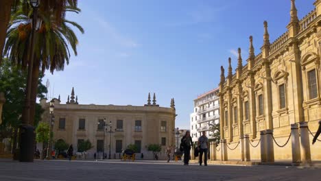 Tageslicht-Sevilla-wichtigsten-Kathedrale-Hinterhof-4-k-Spanien