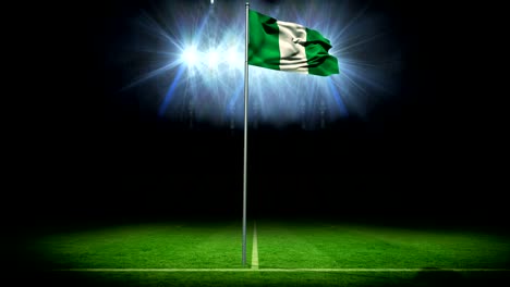 Nigeria-bandera-nacional-Saludar-con-la-mano-en-la-esfera