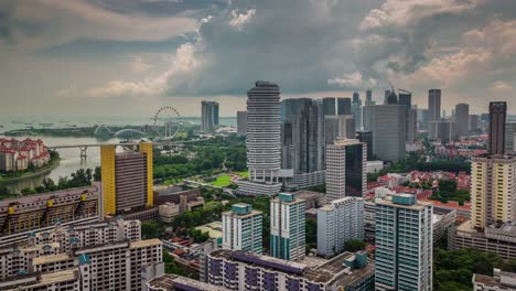 Tag-Licht-Singapur-Runde-Panorama-4k-Zeitraffer