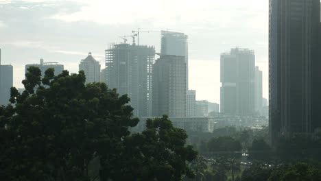 skyscrapers-and-traffic-in-Jakarta,-Indonesia