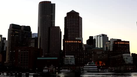 Timelapse-at-dark-of-the-Boston-city-center