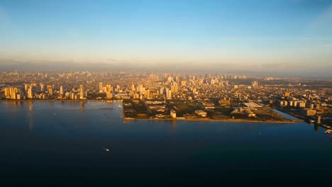 Antena-ciudad-con-rascacielos-y-edificios.-Filipinas,-Manila,-Makati