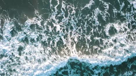 Aerial-video-of-waves-at-sunset