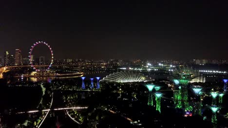 Vista-de-Skyline,-Singapore-Flyer-Singapur