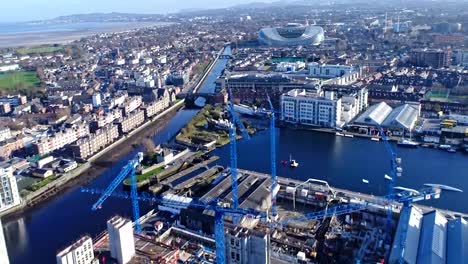 Buildings-and-Cityscape,-South-Dublin---Aviva-Stadium