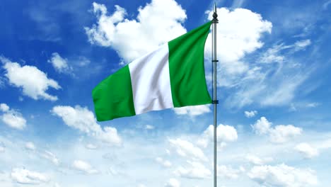 Nigeria-flag-animation,-alpha-channel