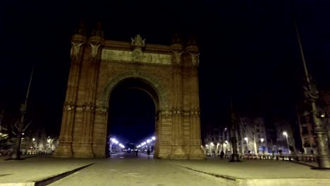 Arch-of-Triumph-in-ciutadella-park,-Barcelona.-Ciutadella-Parc-is-a-park-in-Ciutat-Vella-district,-Barcelona-city