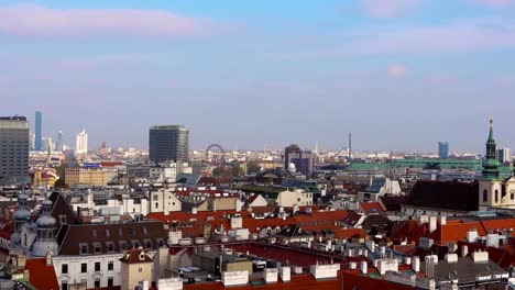 Skyline-von-Vienna,-Austria.-Luftaufnahme-von-Wien.-Österreich.-Vienna-Wien-ist-die-Hauptstadt-und-größte-Stadt-Österreichs-und-eines-der-9-Bundesländer-Österreichs.