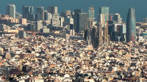 Barcelona-downtown-top-view.Time-Lapse