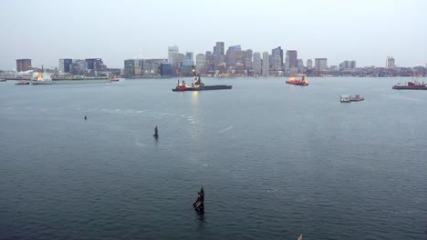 Tiempo-lapso-de-Downtown-Boston-día-de-Haze