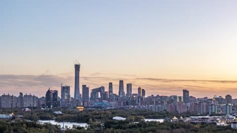 Beijing-Cbd-Sonnenuntergang-Zeitraffer