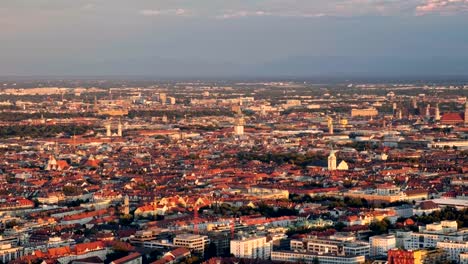 Vista-aérea-de-la-ciudad-de-Munich.-Munich,-Baviera,-Alemania