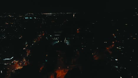 Aerial-footage-of-Montreal-Canada-by-night