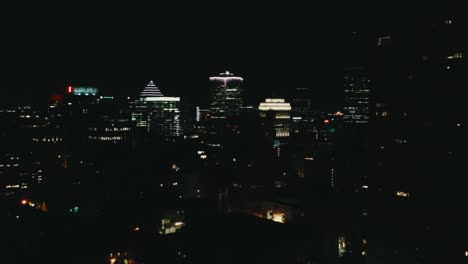 Aerial-footage-of-Montreal-Canada-by-night