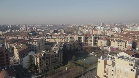 Luftaufnahmen-Drohne-Blick-Skyline-von-Milan