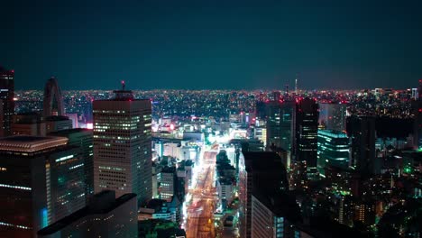 Nacht-Stadtbild,-Städtebau,-die-Lichter-in-der-Nacht