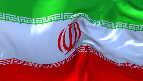 Iran-Flagge-winken-in-Wind-Slow-Motion-Animation.-4K-glatt-realistische-Stoff-Textur-Flagge-weht-an-einem-windigen-Tag-kontinuierliche-nahtlose-Schleife-Hintergrund.