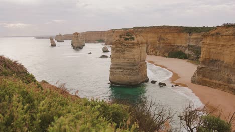 Den-Sonnenuntergang-über-die-zwölf-Apostel-Landschaft,-Victoria,-Australien