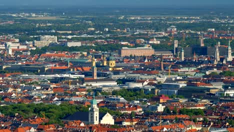 Aerial-view-of-Munich.-Munich,-Bavaria,-Germany