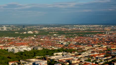 Aerial-view-of-Munich.-Munich,-Bavaria,-Germany