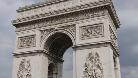 Tilting-on-Arc-de-Triomphe-famous-landmark-of-Paris-France-4K