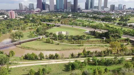 Aéreas-del-centro-de-Houston,-Texas