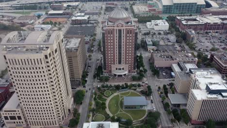 Aerial-of-Downtown-Houston,-Texas