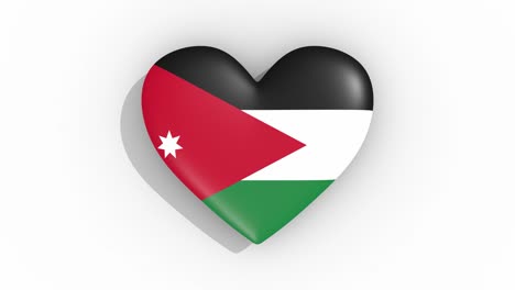 Heart-in-colors-flag-of-Jordan-pulses,-loop