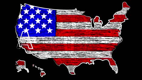 Atlanta-Animation.-USA-the-name-of-the-country.-Coloring-the-map-and-flag.