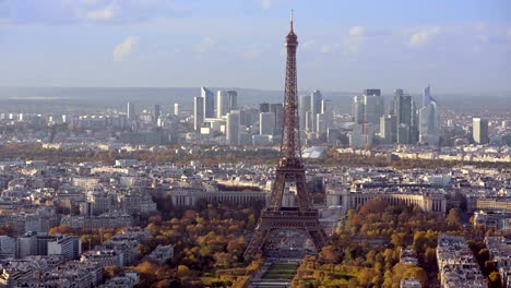 Paris,-France---November-20,-2014:-Aerial-establishing-shot-of-the-Eiffel-Tower.--daytime