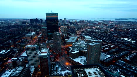 Timelapse-vista-de-Boston-al-atardecer