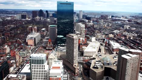 Large-aerial-view-of-the-city-of-Boston,-Massachusetts